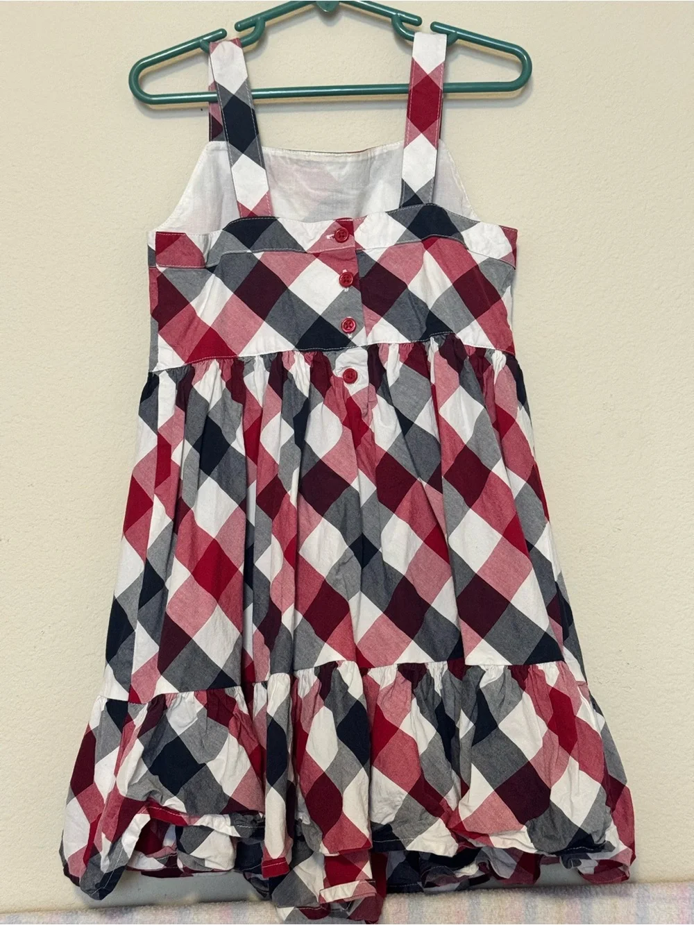 Gymboree Red, White & Navy Plaid Sundress